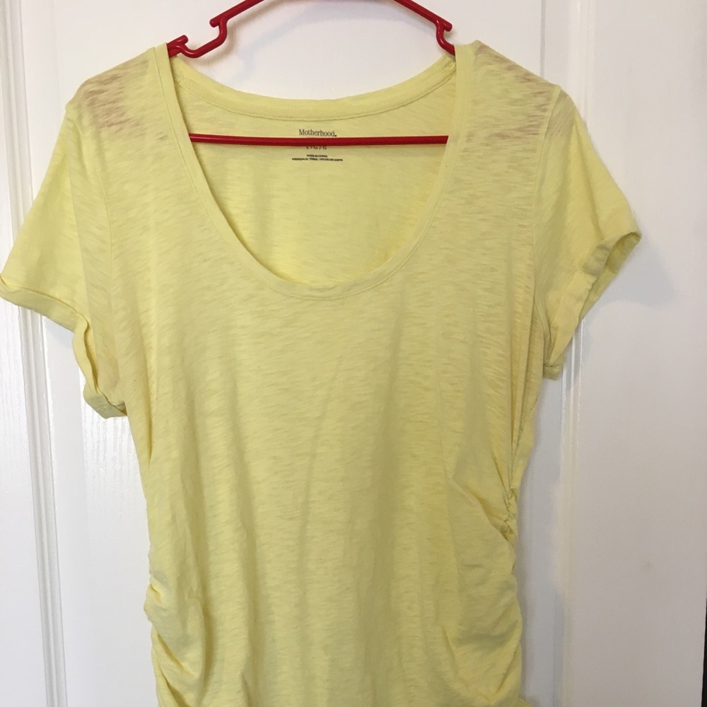 Yellow maternity shirt